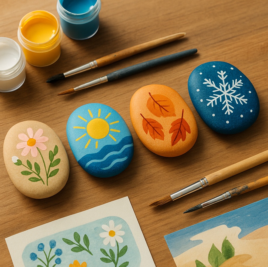 Inspirace - motivy kamínků podle ročních období