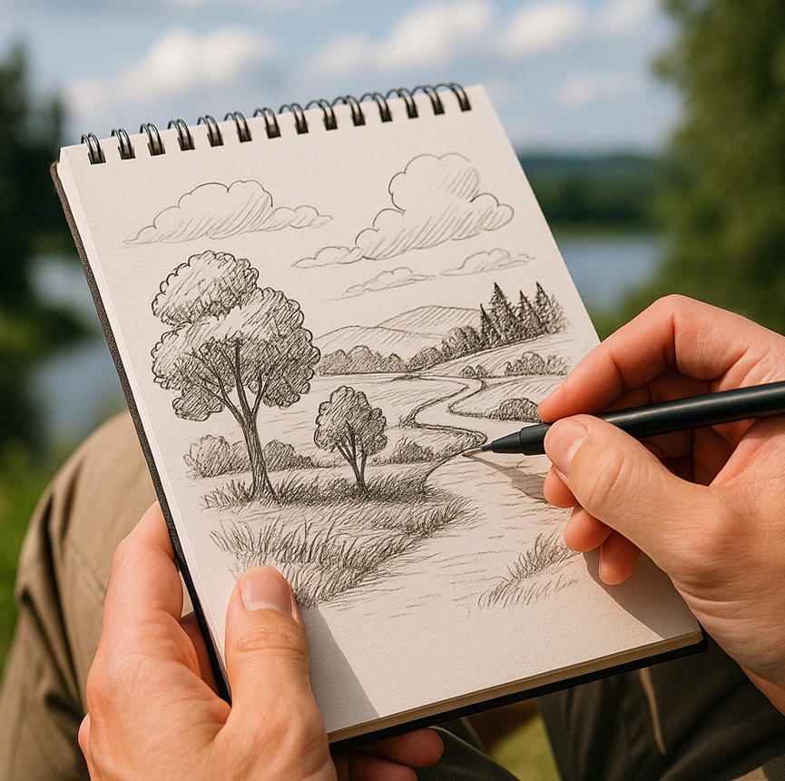 Skicování přírody: Jak jednoduše kreslit krajinu