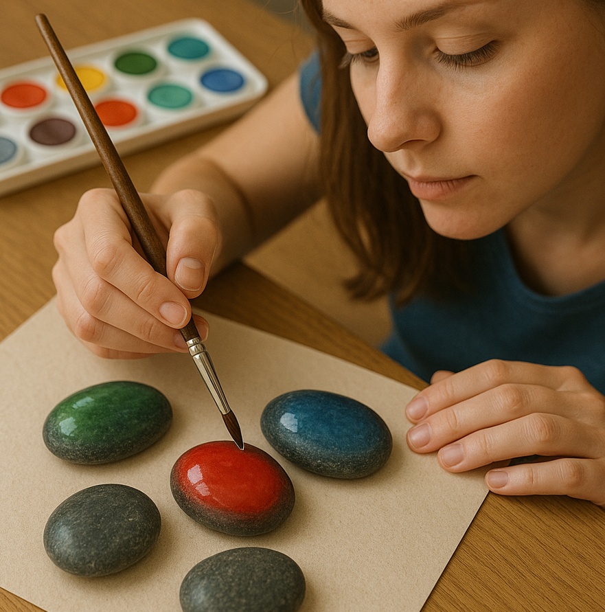 Jak malovat kamínky tak, aby vypadaly jako skleněné?