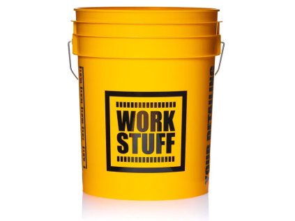 work stuff bucket grit yellow