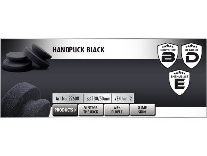Scholl HandPuck 130/50mm black ruční leštící kotouč