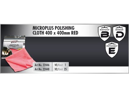 Scholl MicroPLUS Polishing Cloth 40x40cm red utěrka