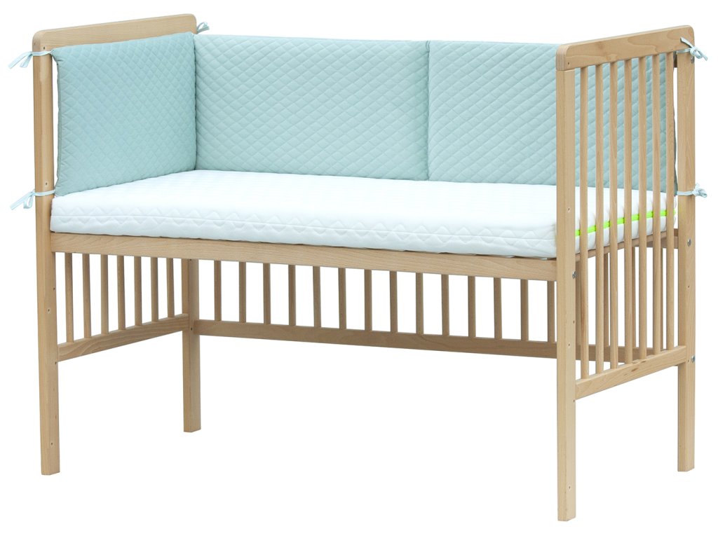 7082 4 mantinel do postylky 4dilny scarlet prosivany 180 x 30 cm tyrkysova