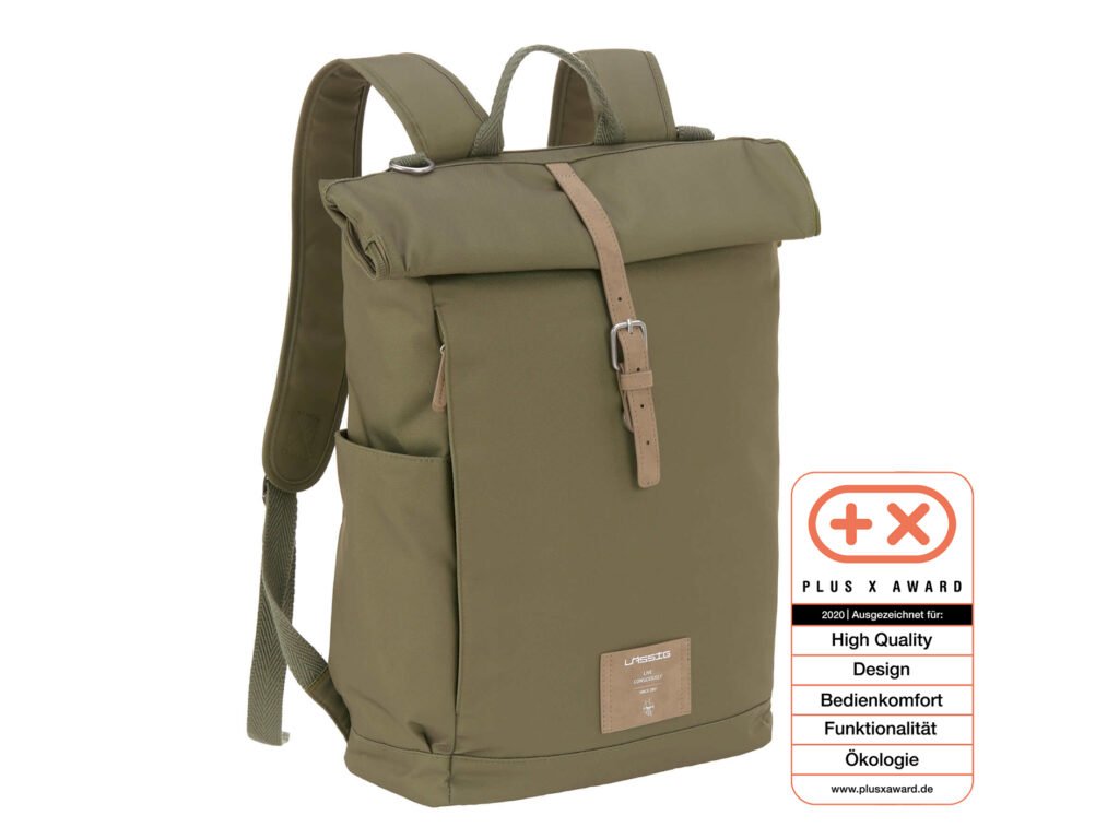LÄSSIG Green Label Rolltop Backpack olive