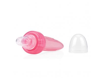 NUBY Krmítko silikonové Easy squeezy feeder 6 m+, růžová