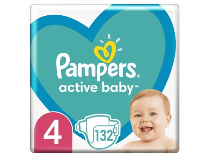 PAMPERS Active Baby Pleny jednorázové 4 (9-14 kg) 132 ks