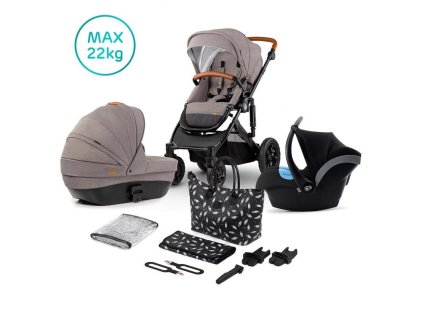 KINDERKRAFT SELECT Kočárek kombinovaný Prime 3v1 Beige, Premium