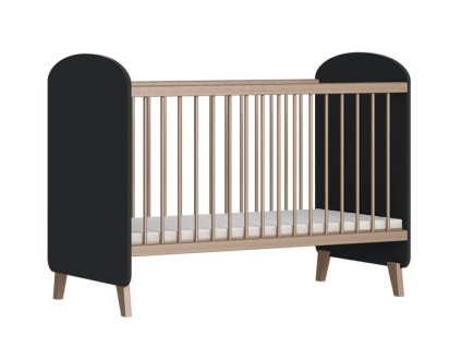 Postýlka Faktum Colette Antracit 60x120 cm Lišta proti okusu: s lištou