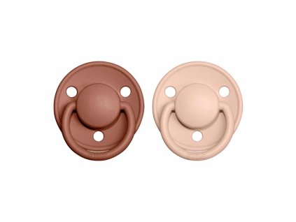 BIBS De Lux cumliky z prirodneho kaucuku 2ks WoodchuckBlush
