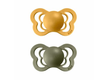 BIBS Couture cumlik z prirodneho kaucuku 2ks HoneyBeeOlive