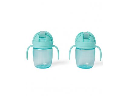 SKIP HOP Hrnek rostoucí Sip-to-Straw Teal 6m+