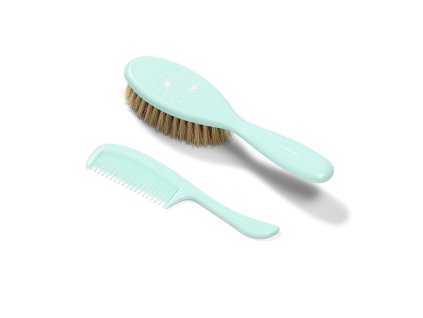 BABYONO Kartáček a hřeben na vlasy jemná mint