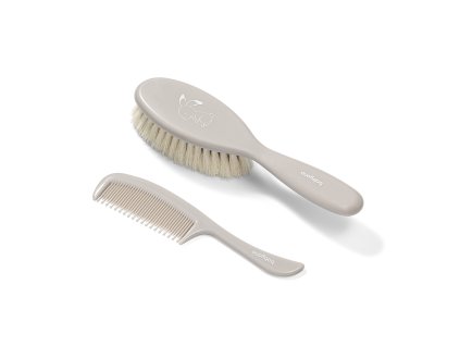 BABYONO Kartáček a hřeben na vlasy super jemná šedá