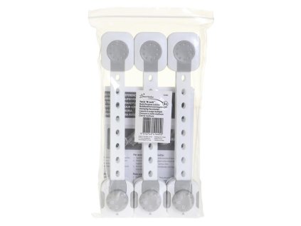 DREAMBABY Uzávěr bezpečnostní univerzální TWIST 'N LOCK 6 kusů šedá/bílá