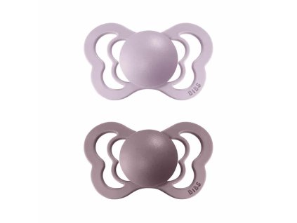 BIBS Couture anatomické cumlíky z prírodného kaučuku 2ks - veľkosť 1 Dusky Lilac / Heather