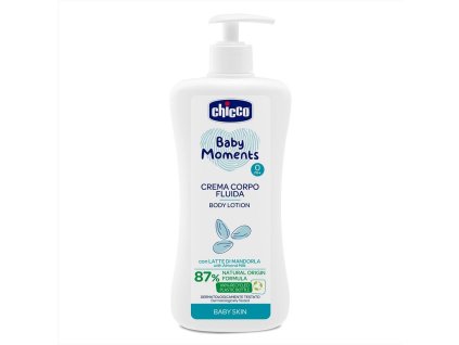 CHICCO Mléko tělové s dávkovačem Baby Moments 87 % přírodních složek 500 ml