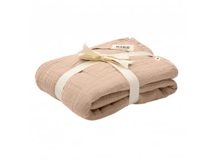 BIBS muselinova zavinovacka z BIO bavlny Blush