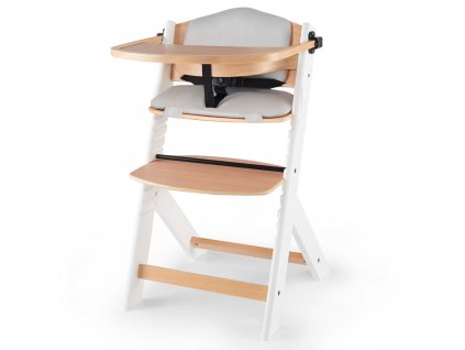KINDERKRAFT SELECT Židlička jídelní Enock s polstrováním White wooden, Premium