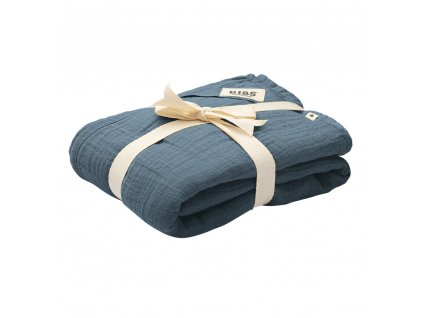 BIBS muselinova zavinovacka z BIO bavlny Petrol