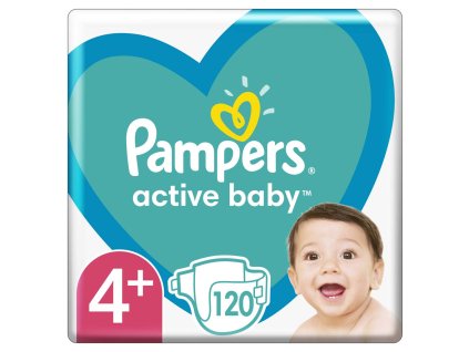 PAMPERS Active Baby Pleny jednorázové 4+ (10-15 kg) 120 ks - MEGA PACK