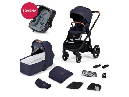 KINDERKRAFT Kočárek Everyday 2v1 Denim + KIDDY Evolution Pro Moon Grey