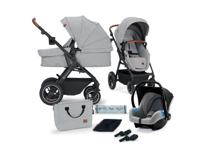 KINDERKRAFT Kočárek kombinovaný B-tour Lite 3v1 Light Grey