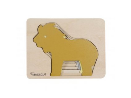 KINDSGUT Dřevěné puzzle lev