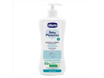 CHICCO Šampon na tělo s dávkovačem Baby Moments Protection 93% přírodních složek 750 ml