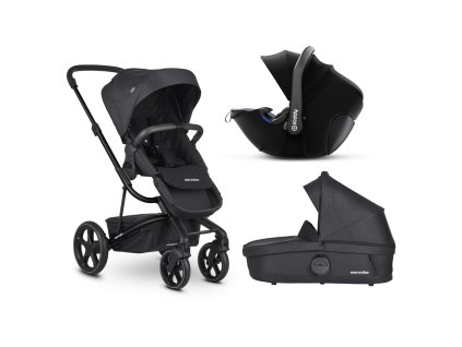 EASYWALKER Kočárek kombinovaný Harvey3 Premium 3v1 Jet Black All Black