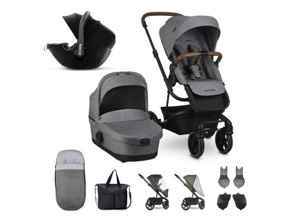 EASYWALKER Set 3XL kočárek kombinovaný Harvey3 Exclusive Grey s příslušenstvím