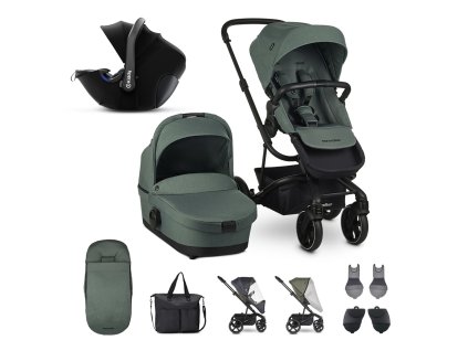 EASYWALKER Set 3XL kočárek kombinovaný Harvey3 Forest Green s příslušenstvím
