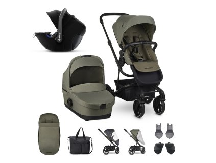 EASYWALKER Set 3XL kočárek kombinovaný Harvey3 Sage Green s příslušenstvím