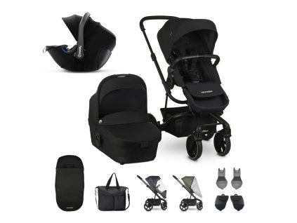 EASYWALKER Set 3XL kočárek kombinovaný Harvey3 Shadow Black s příslušenstvím