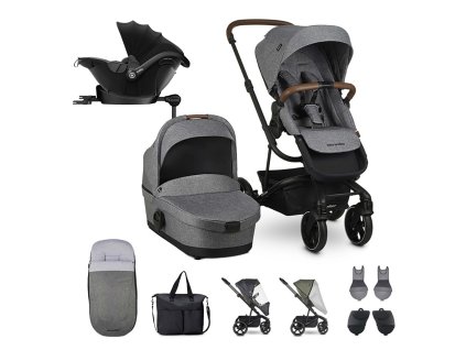 EASYWALKER Set 4XL kočárek kombinovaný Harvey3 Exclusive Grey s příslušenstvím