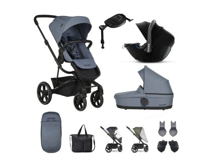 EASYWALKER Set 4XL kočárek kombinovaný Harvey3 Steel Blue s příslušenstvím