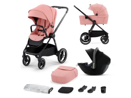 KINDERKRAFT SELECT Kočárek kombinovaný Nea 3v1 Ash Pink, Premium