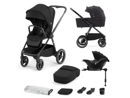 KINDERKRAFT SELECT Kočárek kombinovaný Nea 4v1 Midnight Black, Premium
