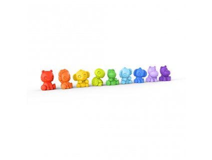 BRIGHT STARTS Hračka zvířátka set 9 ks TropicAnimals, 3m+