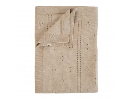 Bibs pletena dierkovana deka z BIO bavlny Vanilla 9416245 5713795242191