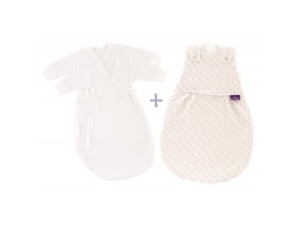 TRÄUMELAND Spací pytel Liebmich 3dílný set Twister beige 62/68