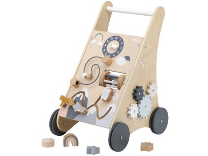 tryco dreveny vozicek s aktivitami a kostkami