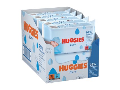 10x HUGGIES® Single Pure Ubrousky vlhčené 56 ks