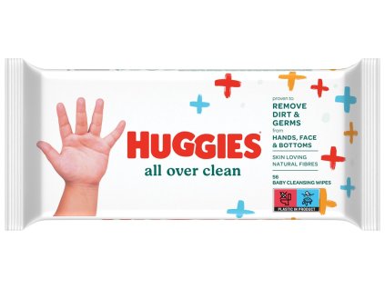 HUGGIES® Single All Over Clean Ubrousky vlhčené 56 ks