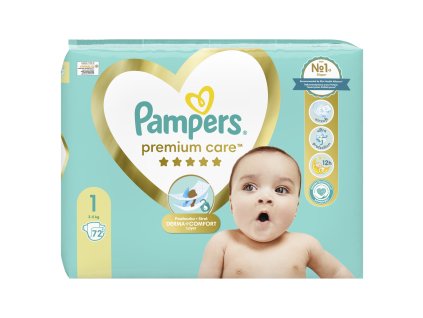 PAMPERS Premium Care Pleny jednorázové 1 (2-5 kg) 72 ks