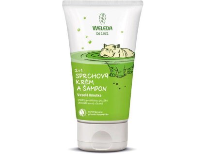 WELEDA 2 v 1 Sprchový krém a šampon, Veselá limetka 150 ml