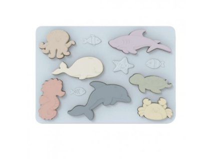 PETÚ PETÚ Leslie Silikonové puzzle Sea Color mix