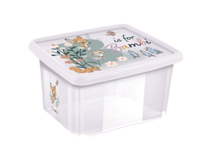 Úložný box s víkem 15l "Bambi", Transparent