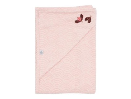28783 rucnik s kapuci frote bebe jou sweet butterfly ruzovy