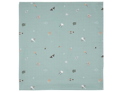 28624 2 muselinova plenka 110x110 cm ocean vibes zelena