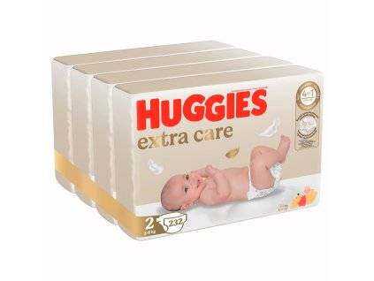 4x HUGGIES® Pleny jednorázové Extra Care 2 (3-6 kg) 58 ks